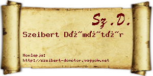 Szeibert Dömötör névjegykártya